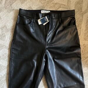 Abercrombie & Fitch Black Leather Pants